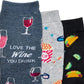 Crew Acrylic Socks | Novelty Assorted Design | Davco Women's (3 Pairs)