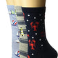 Crew Acrylic Socks | Novelty Assorted Design | Davco Women's (3 Pairs)