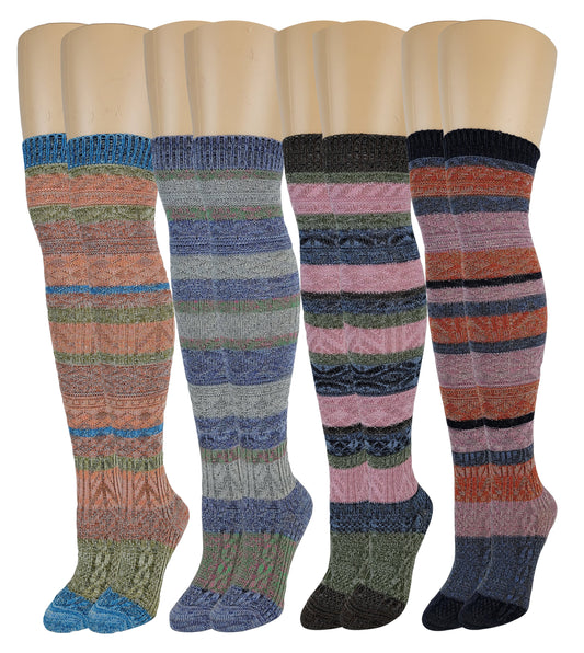 Over the Knee Socks | Assorted Color (4 Pairs)