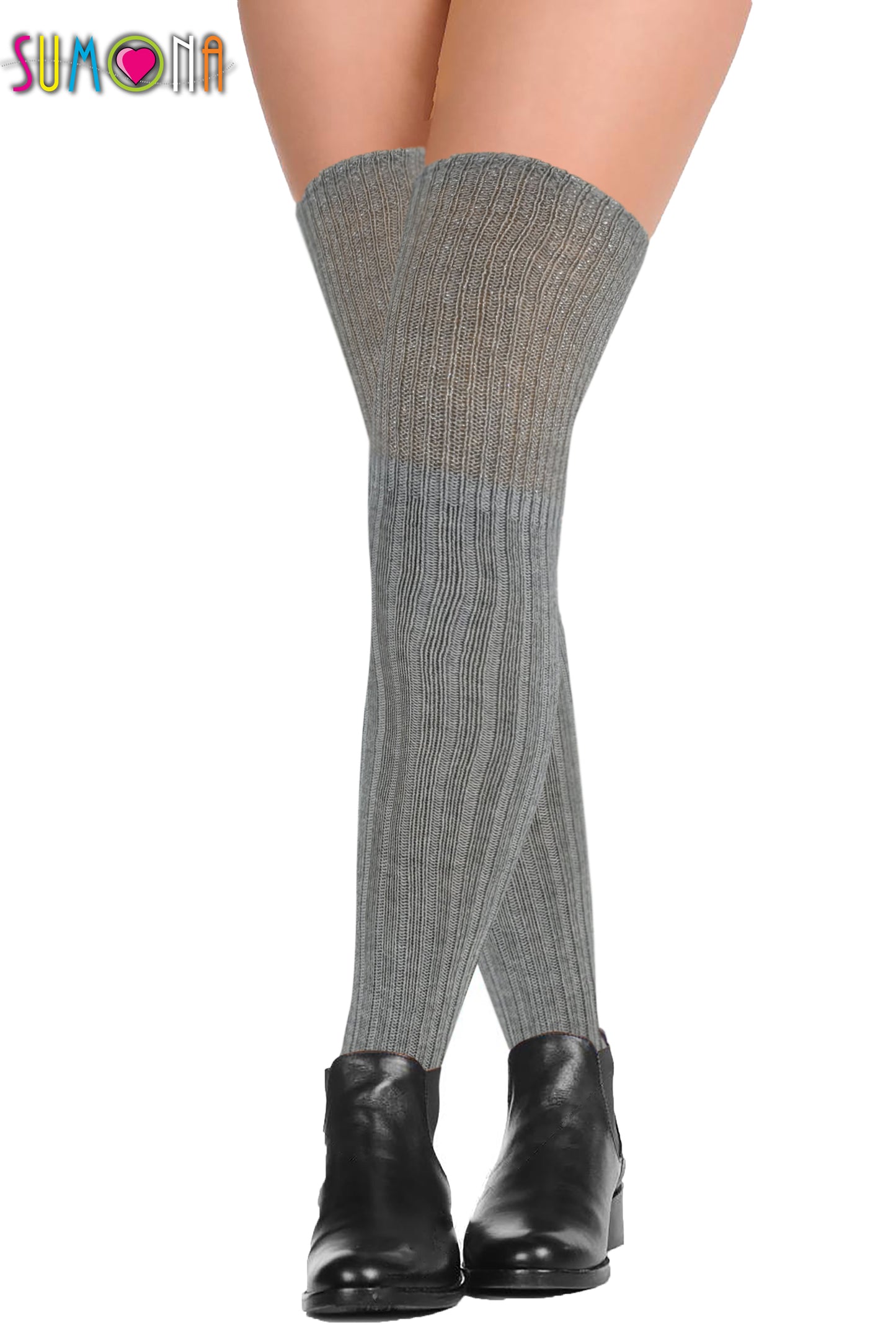 Over the Knee Socks | Assorted Color with Lurex Thread (4 Pairs)