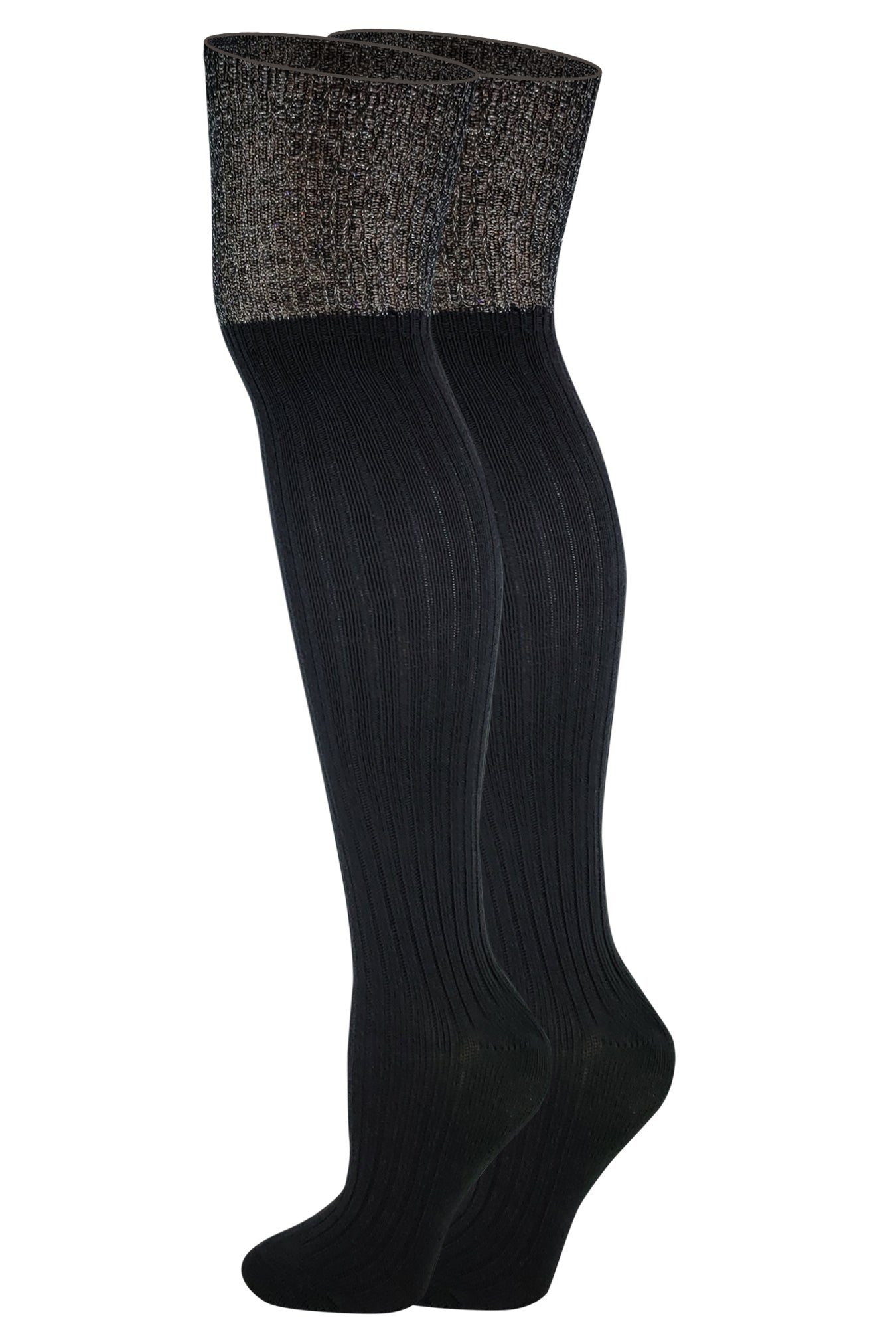 Over the Knee Socks | Assorted Color with Lurex Thread (4 Pairs)