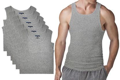 Different Touch  Men's Big and Tall Muscle Ribbed Tank Top  Underwear Shirts 