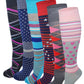 Compression Knee High Socks | Graduated 8-15 mm Hg | Womens (6 Pairs)