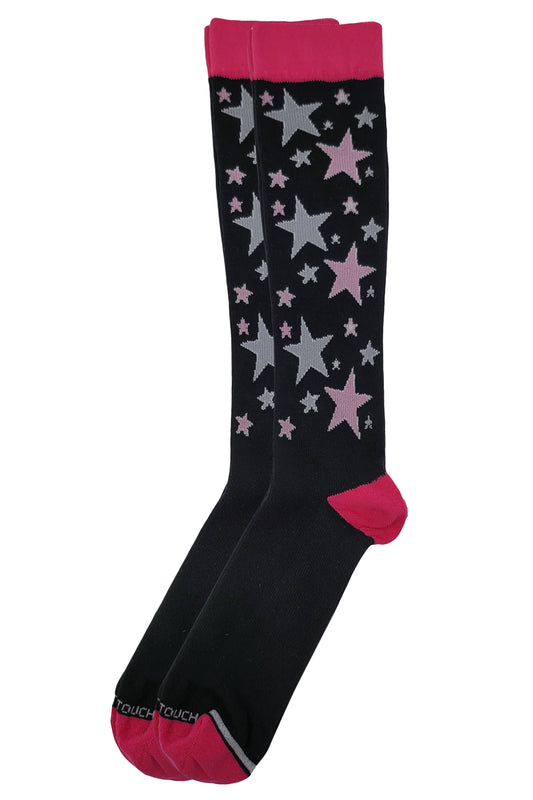 Compression Knee High Socks | Stars Design | Womens (1 Pair)