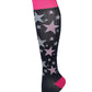 Compression Knee High Socks | Stars Design | Womens (1 Pair)