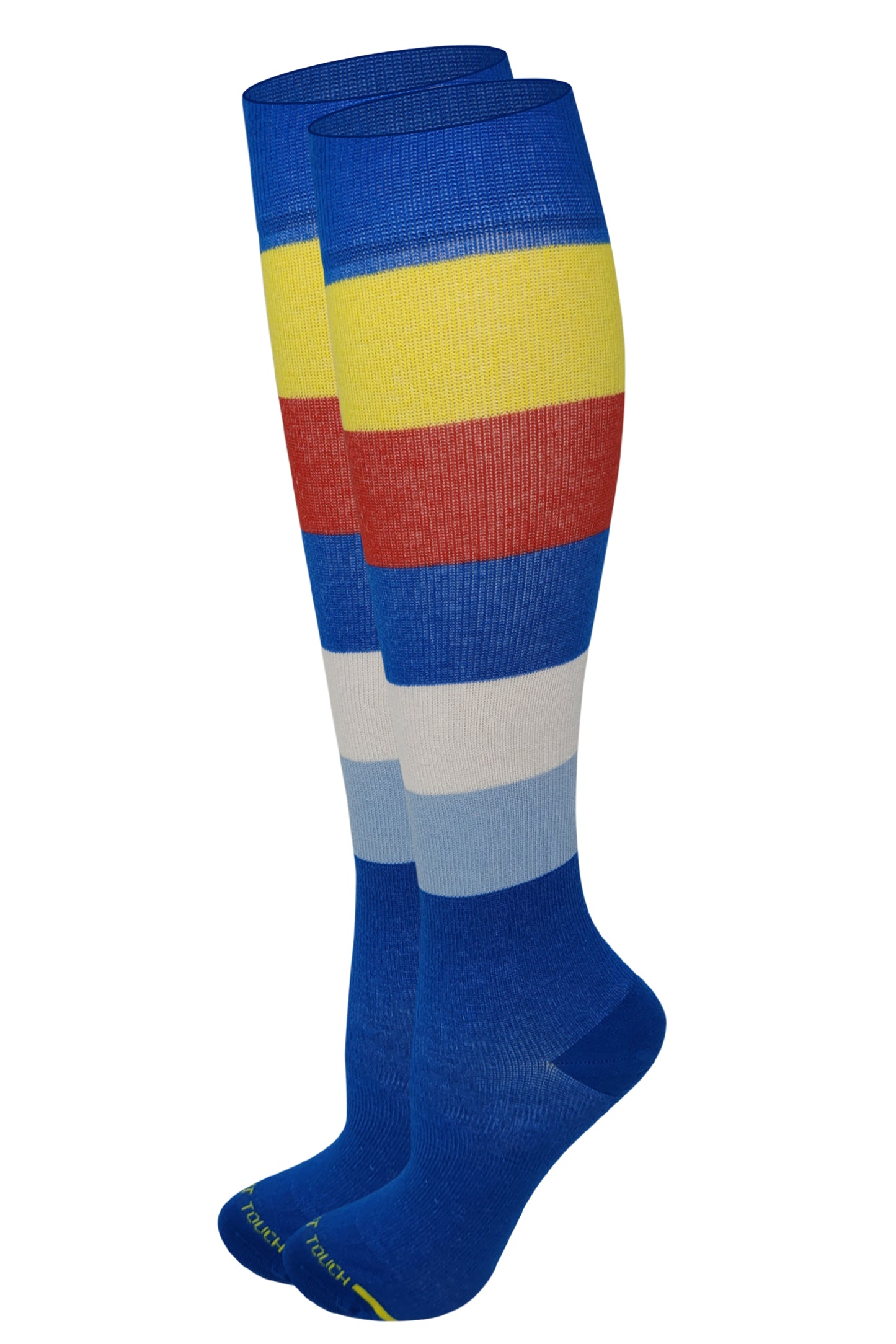 Compression Knee High Socks | Color Stripes Design | Womens (1 Pair)