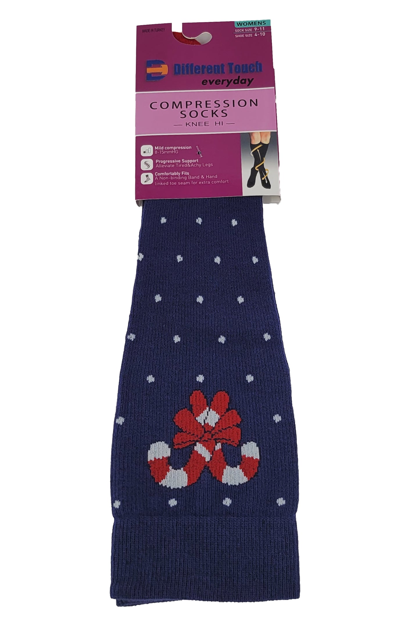 Compression Knee High Socks | Christmas Design | Women (1 Pair)