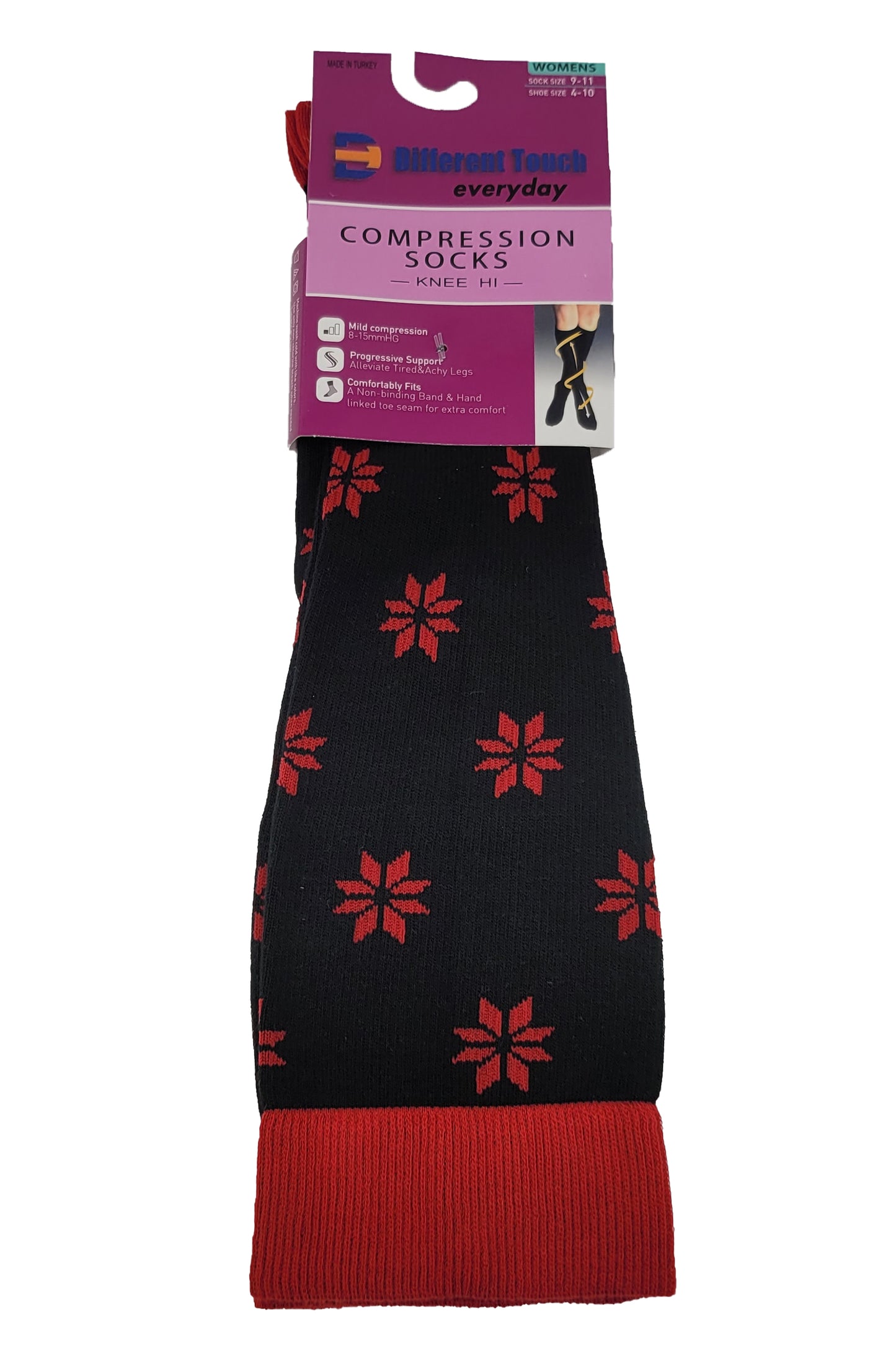 Compression Knee High Socks | Christmas Design | Women (1 Pair)