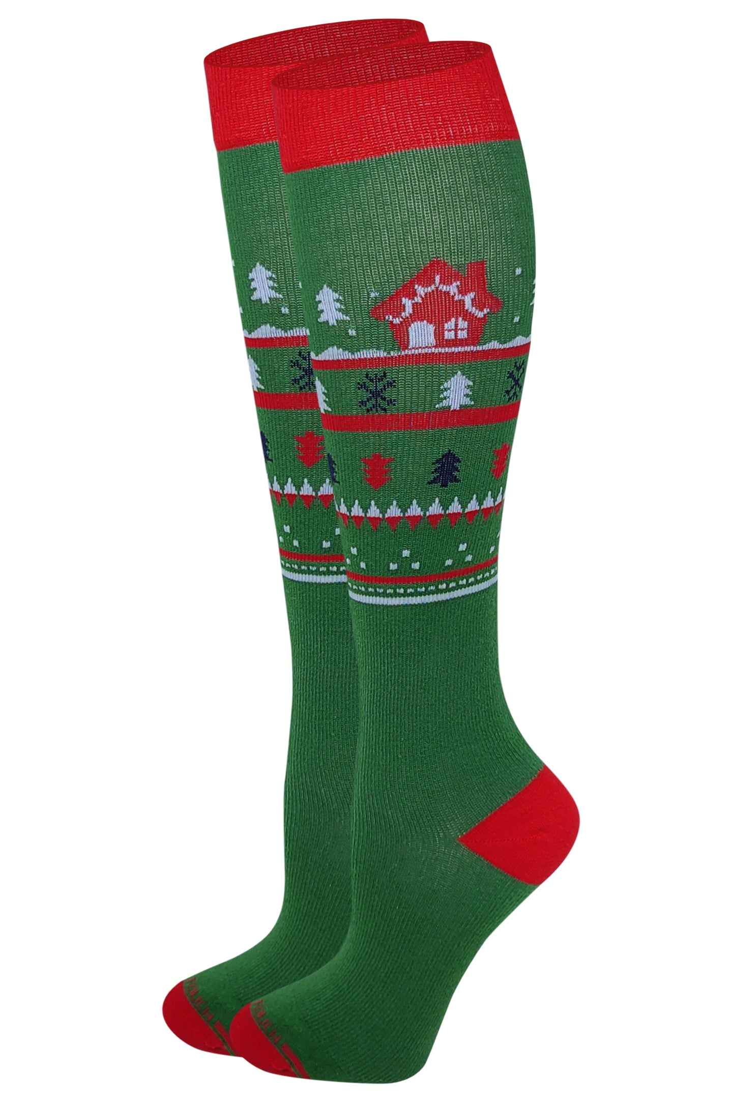 Compression Knee High Socks | Christmas Design | Women (1 Pair)