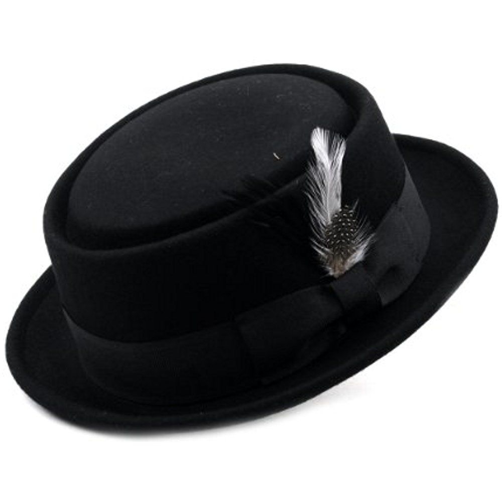 Black Pork Pie Hat