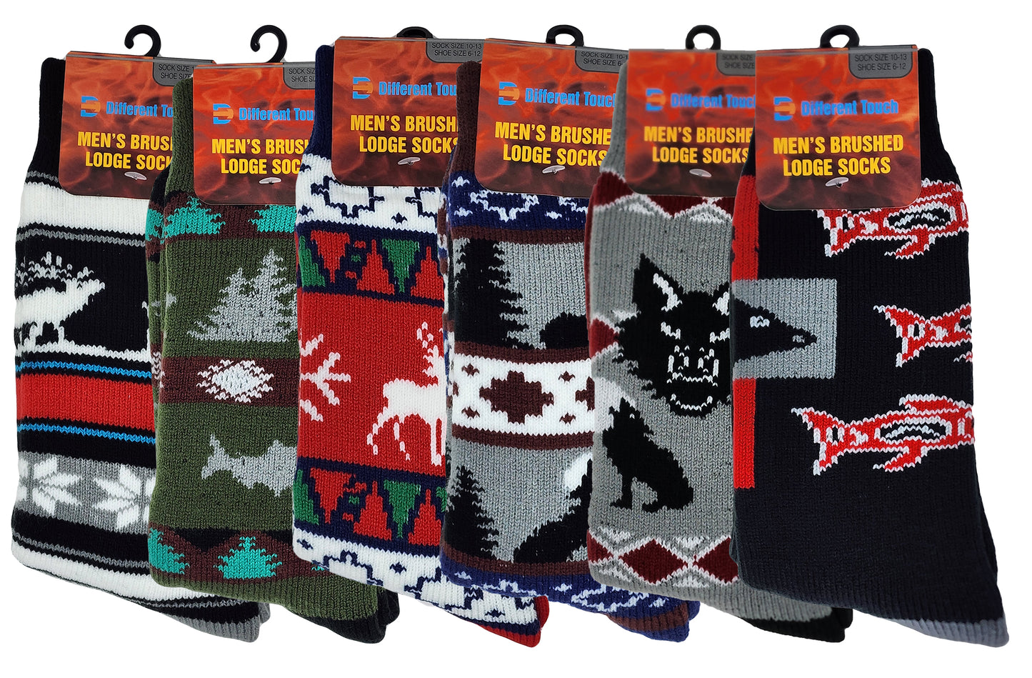 Heated Non-Skid Socks | Cushioned Heavyweight | Men's (6 Pairs)