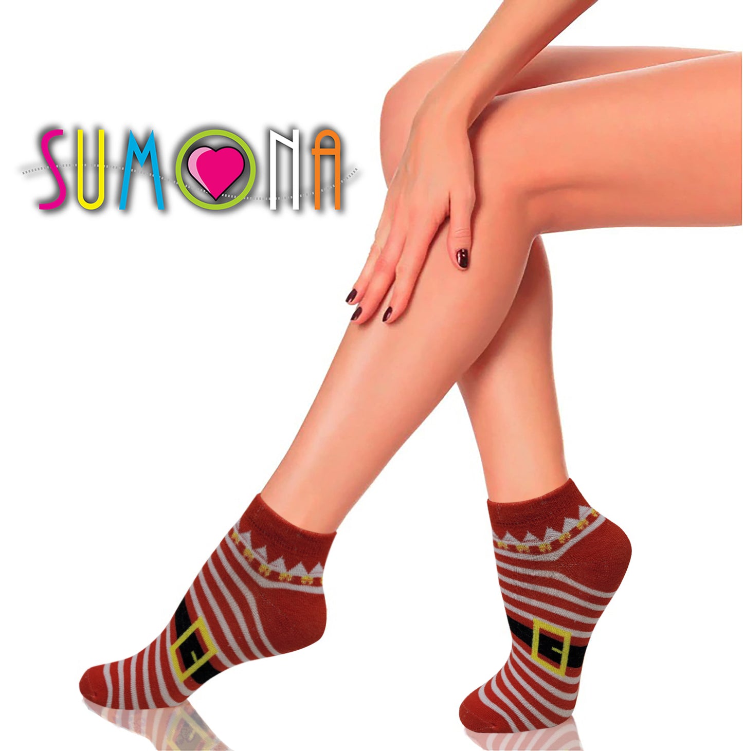 Low Cut Socks | Christmas Design | Women 12 Pairs