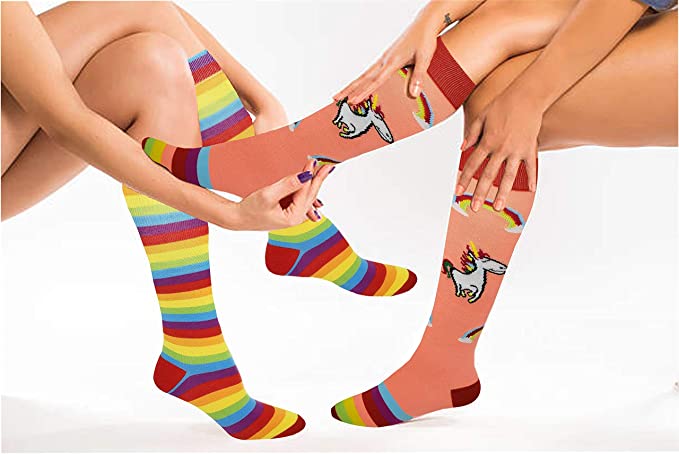 Rainbow Knee High Socks