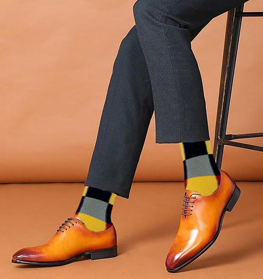 Dress Socks | Premium Combed Cotton Funky Design | Men's 12 Pairs