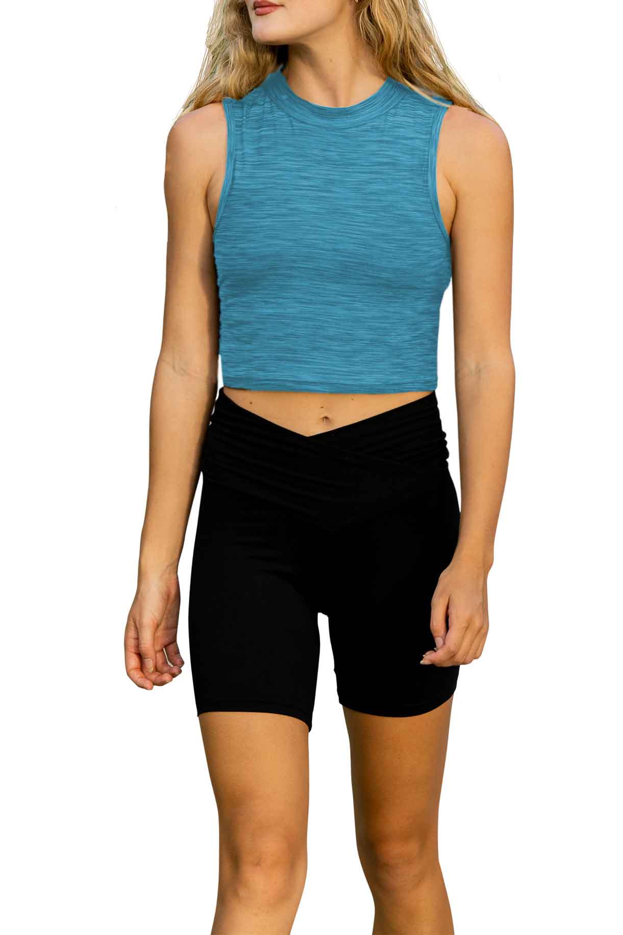 mock neck crop top