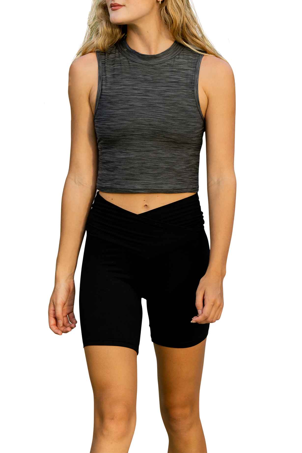 mock neck crop top