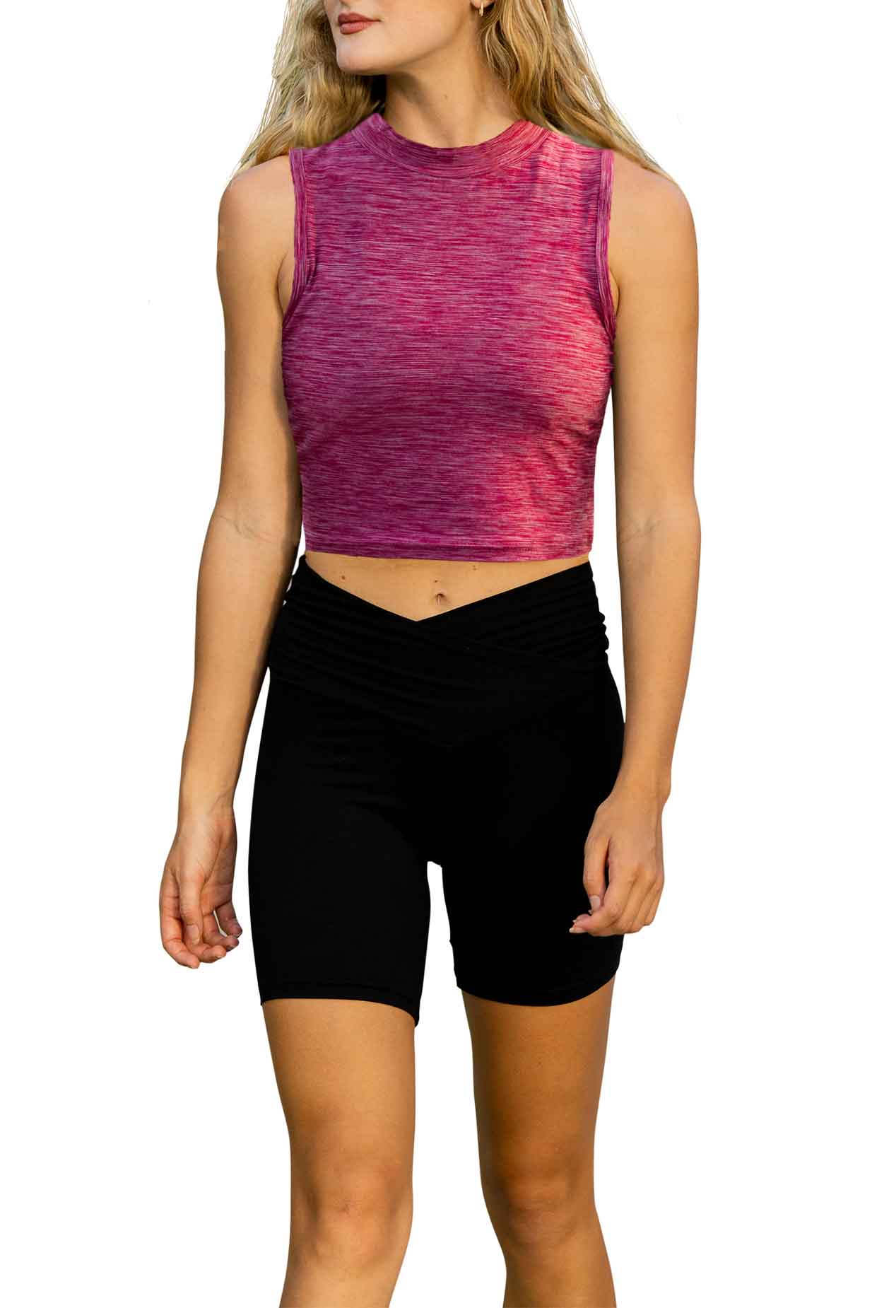 mock neck crop top