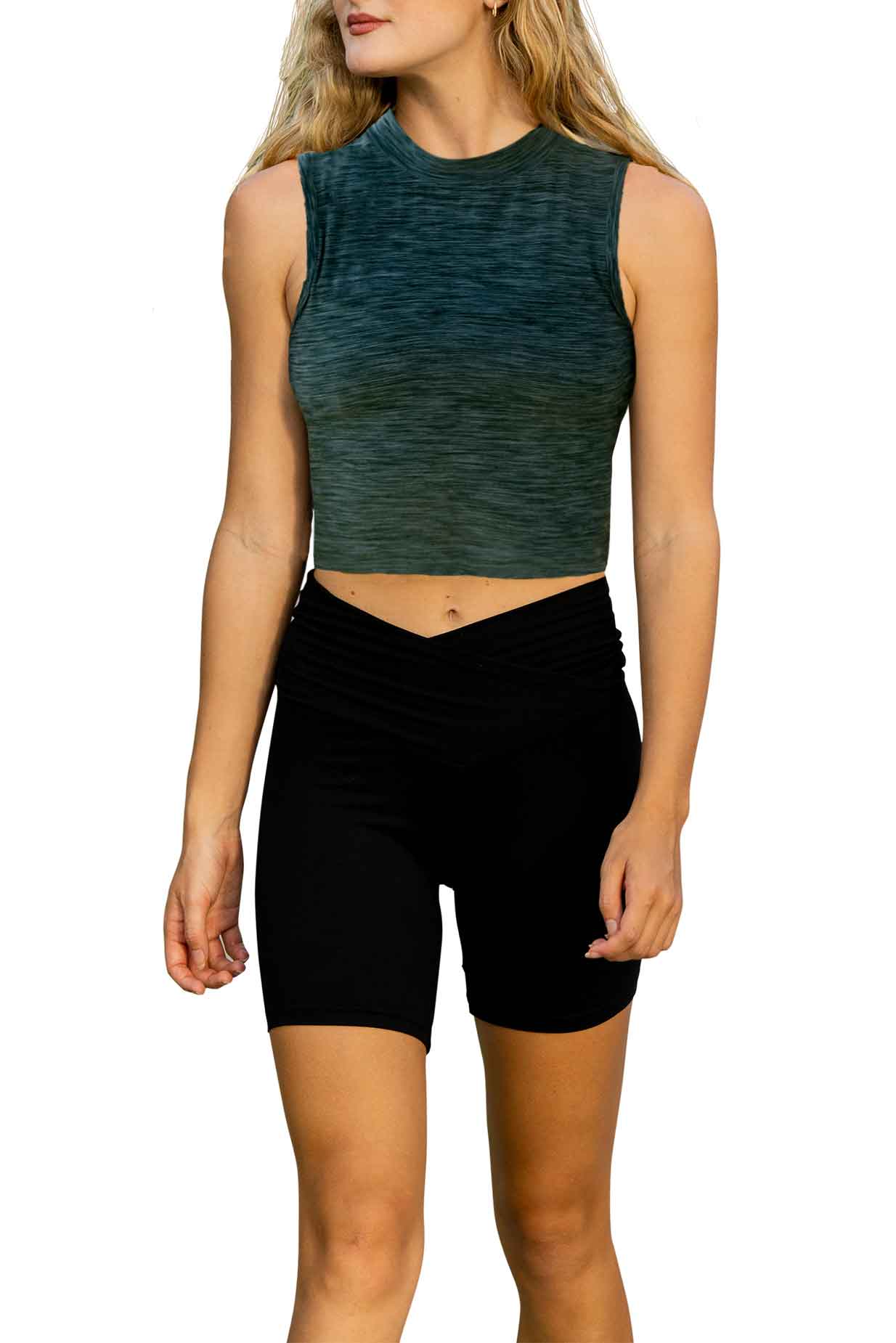 mock neck crop top