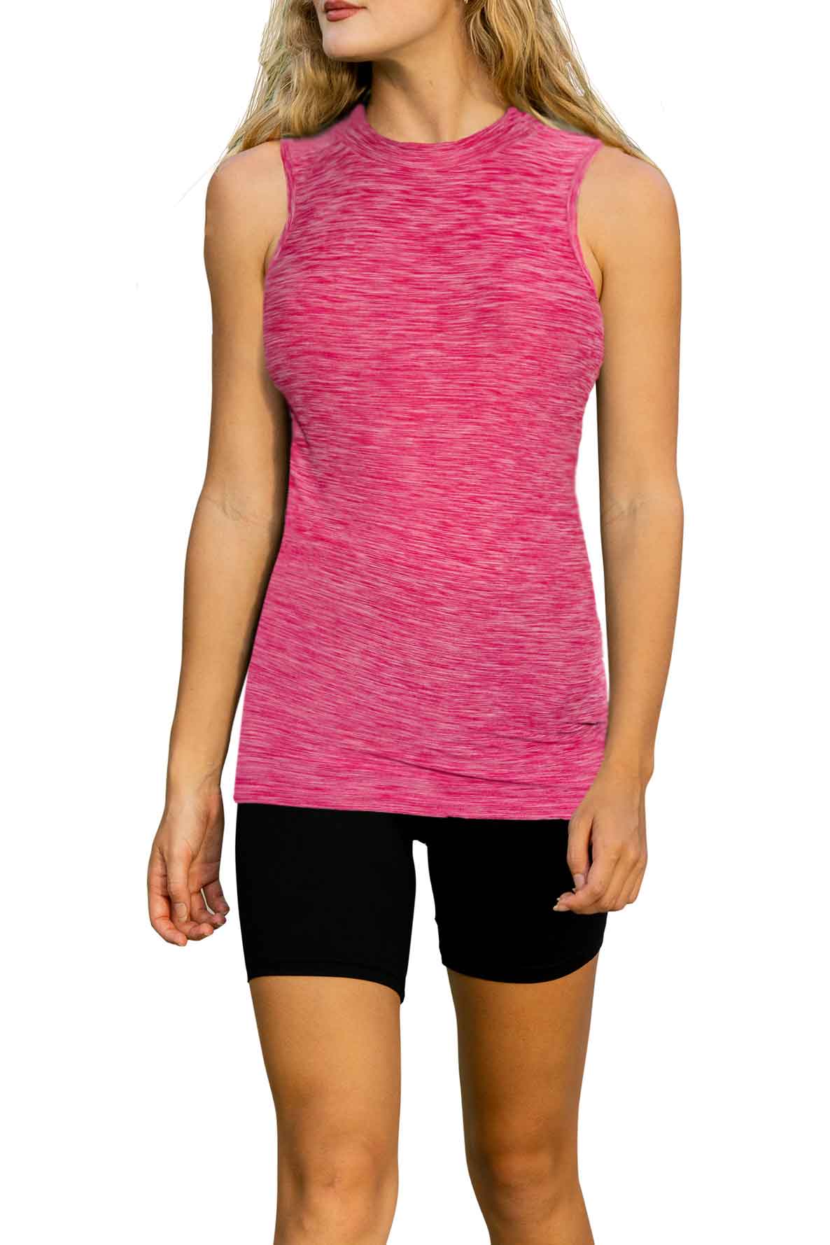 Mock Neck Tank Top | Everyday Casual Sport Yoga Women