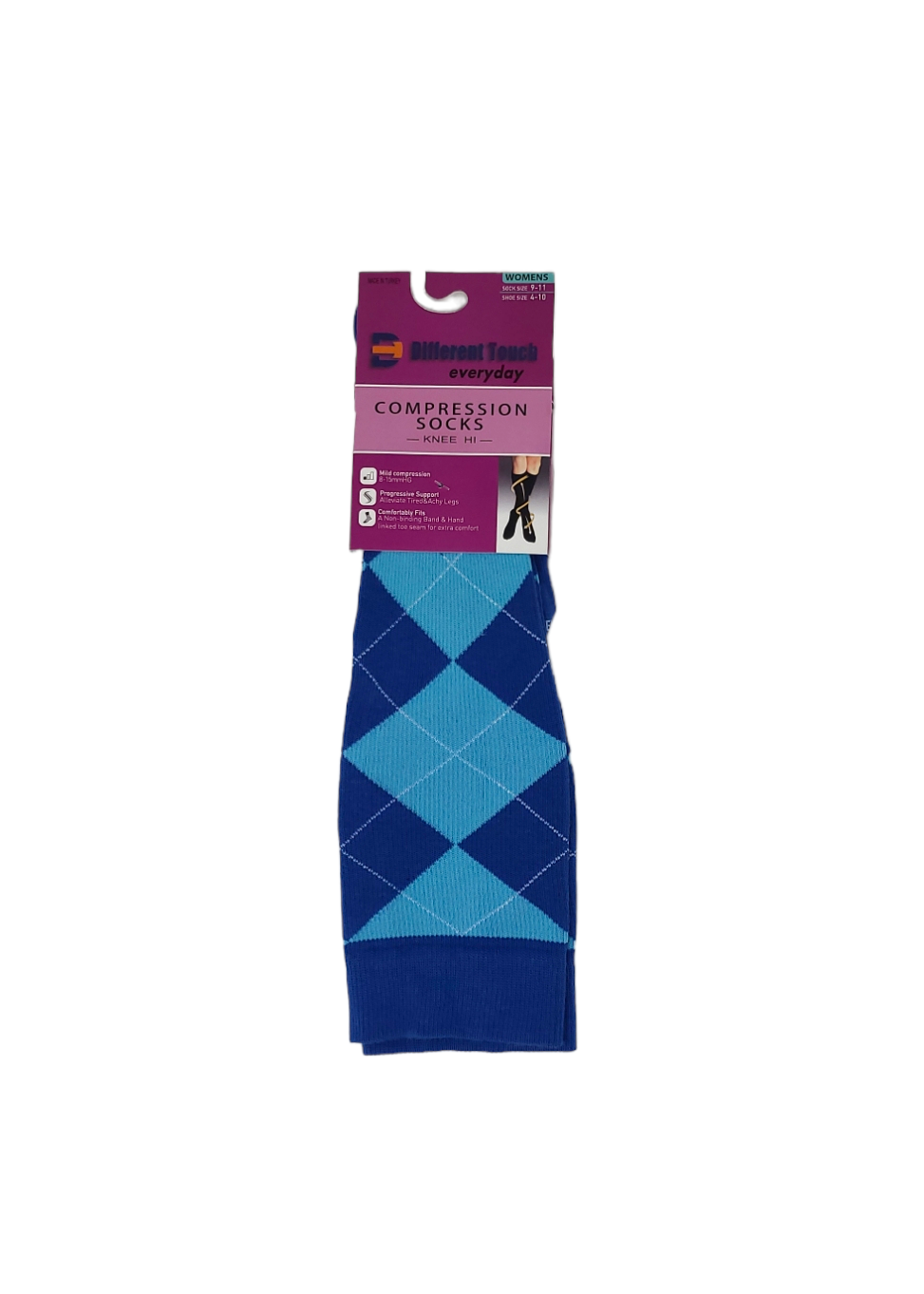 Compression Knee High Socks | 8-15 mmHg Assorted Designs | Women (1 Pair)