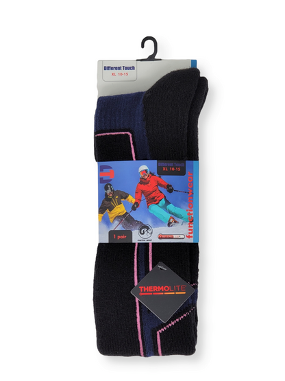 These socks are designed for skiing, snowboarding, hiking, and winter sports, featuring shin protection, heel cushioning, and compression support for long days in boots.

Do these socks wick moisture and control odor?