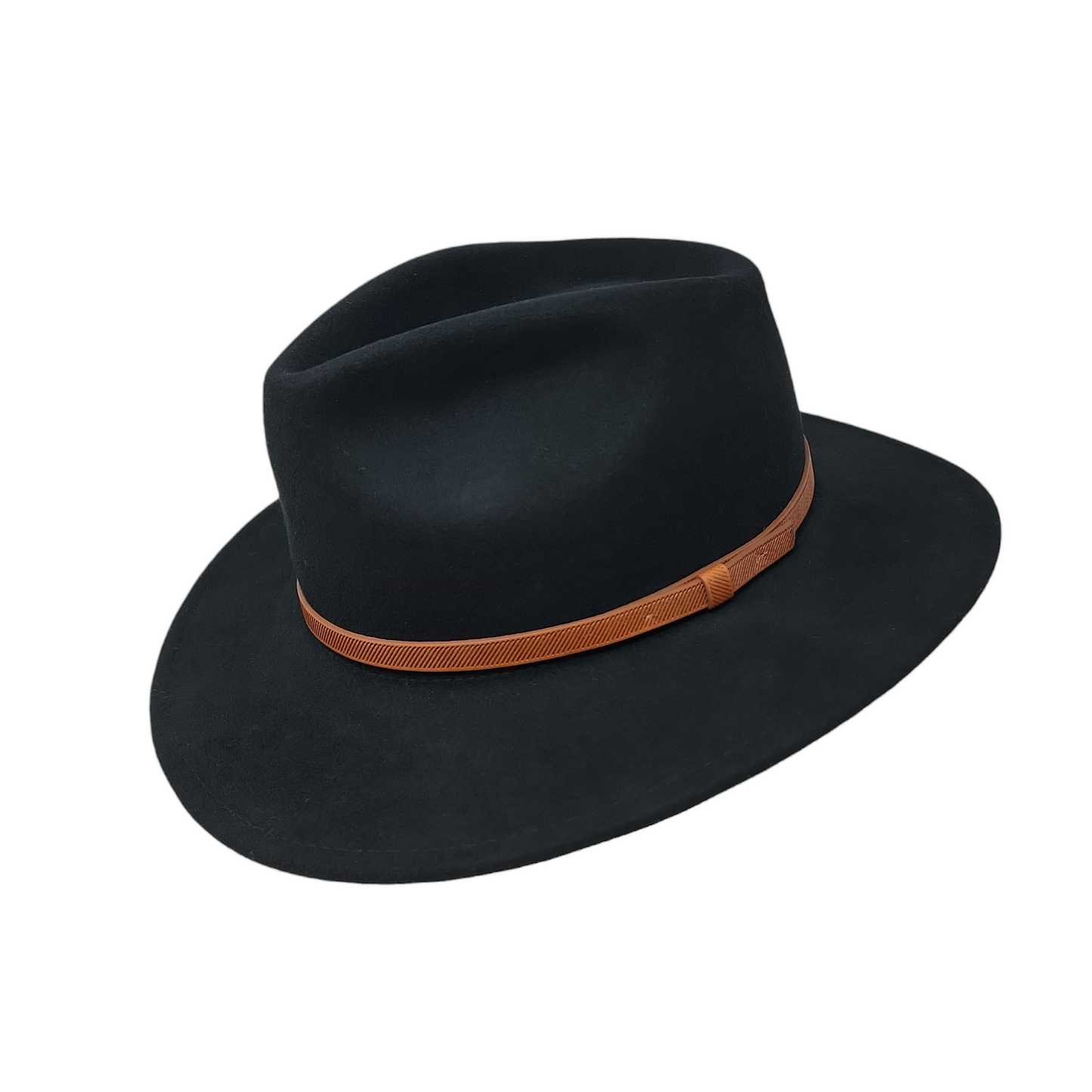 Crushable Wool Hat | Accent Leather Band | Men's