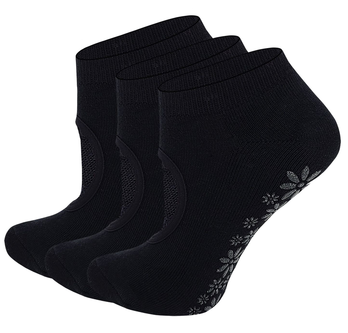 Yoga Cushion Socks with Grips | Non-Slip Pilates Ballet | Women's (3 Pairs)