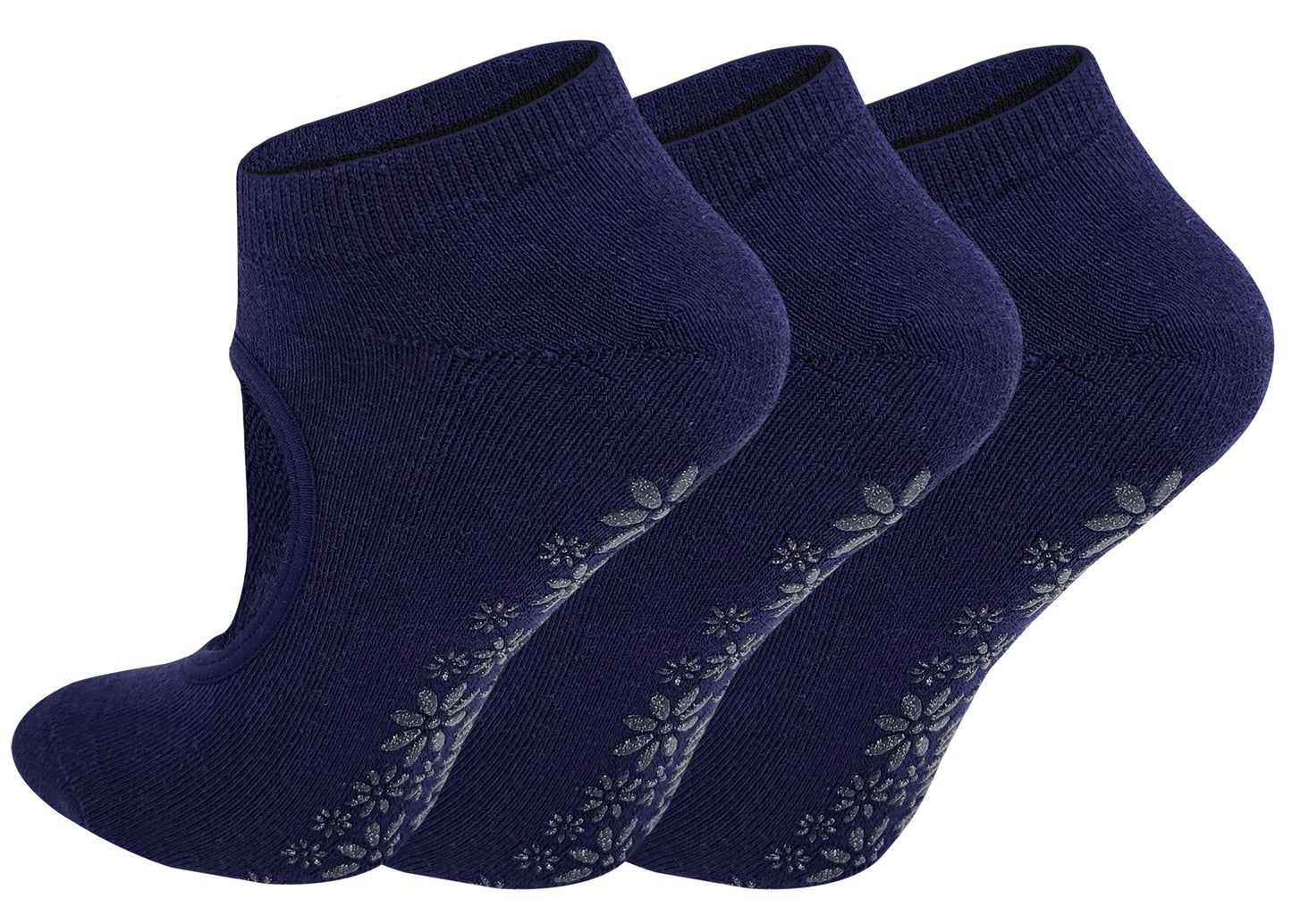 Yoga Cushion Socks with Grips | Non-Slip Pilates Ballet | Women's (3 Pairs)