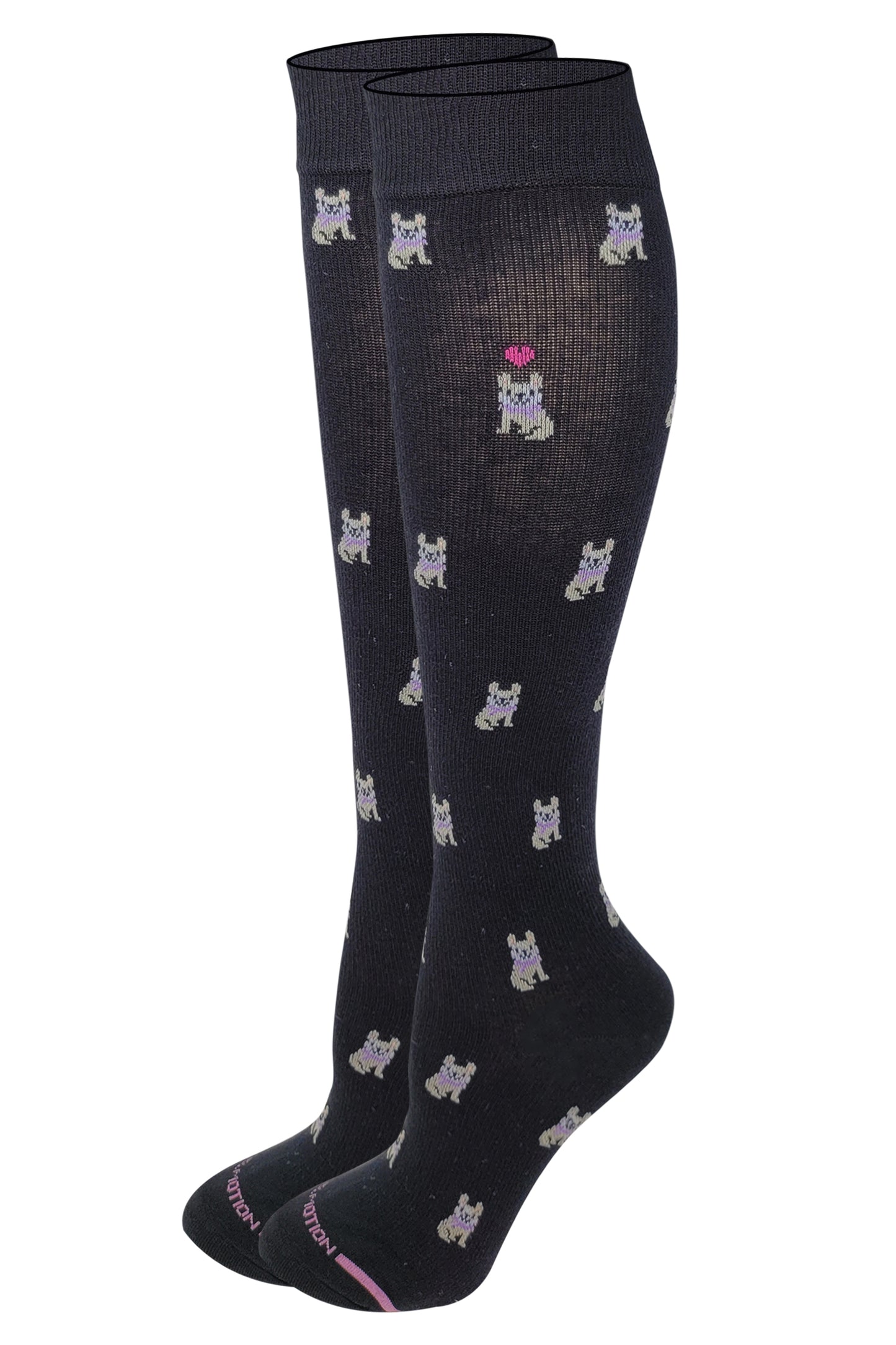 Knee High Compression Socks | Puppy Design | Women's (1 Pair)