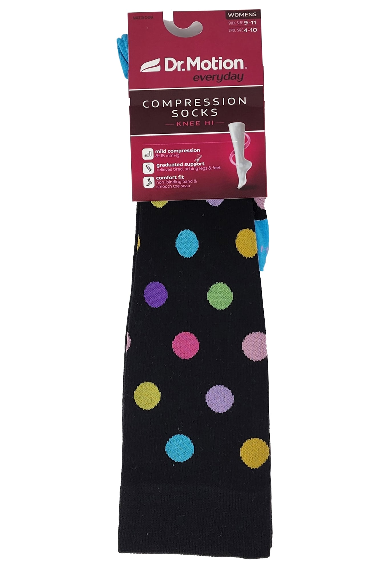 Knee High Compression Socks | Large Polka Dot Design | Women's (1 Pair)