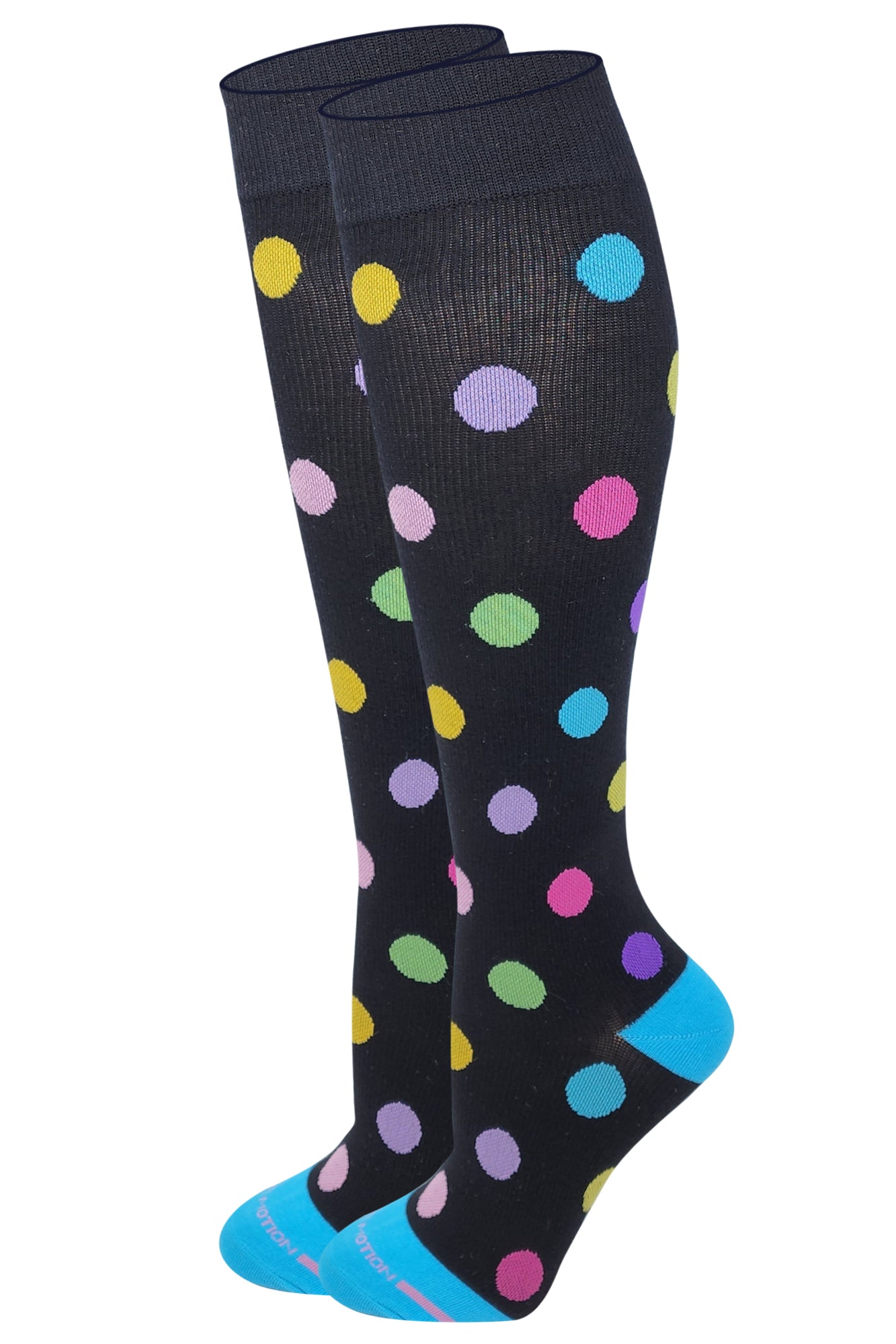 Knee High Compression Socks | Large Polka Dot Design | Women's (1 Pair)