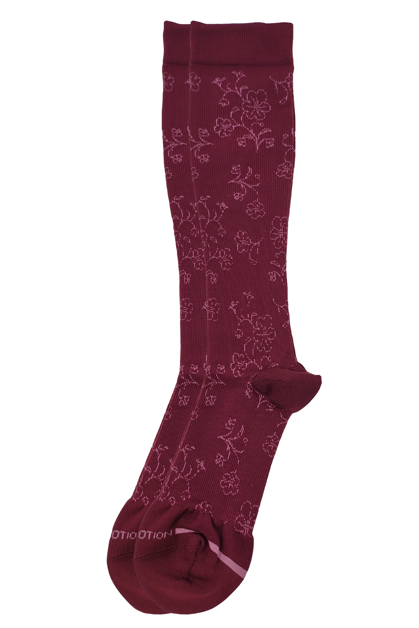 Knee High Compression Socks | Floral Pattern Design | Women's (1 Pair)