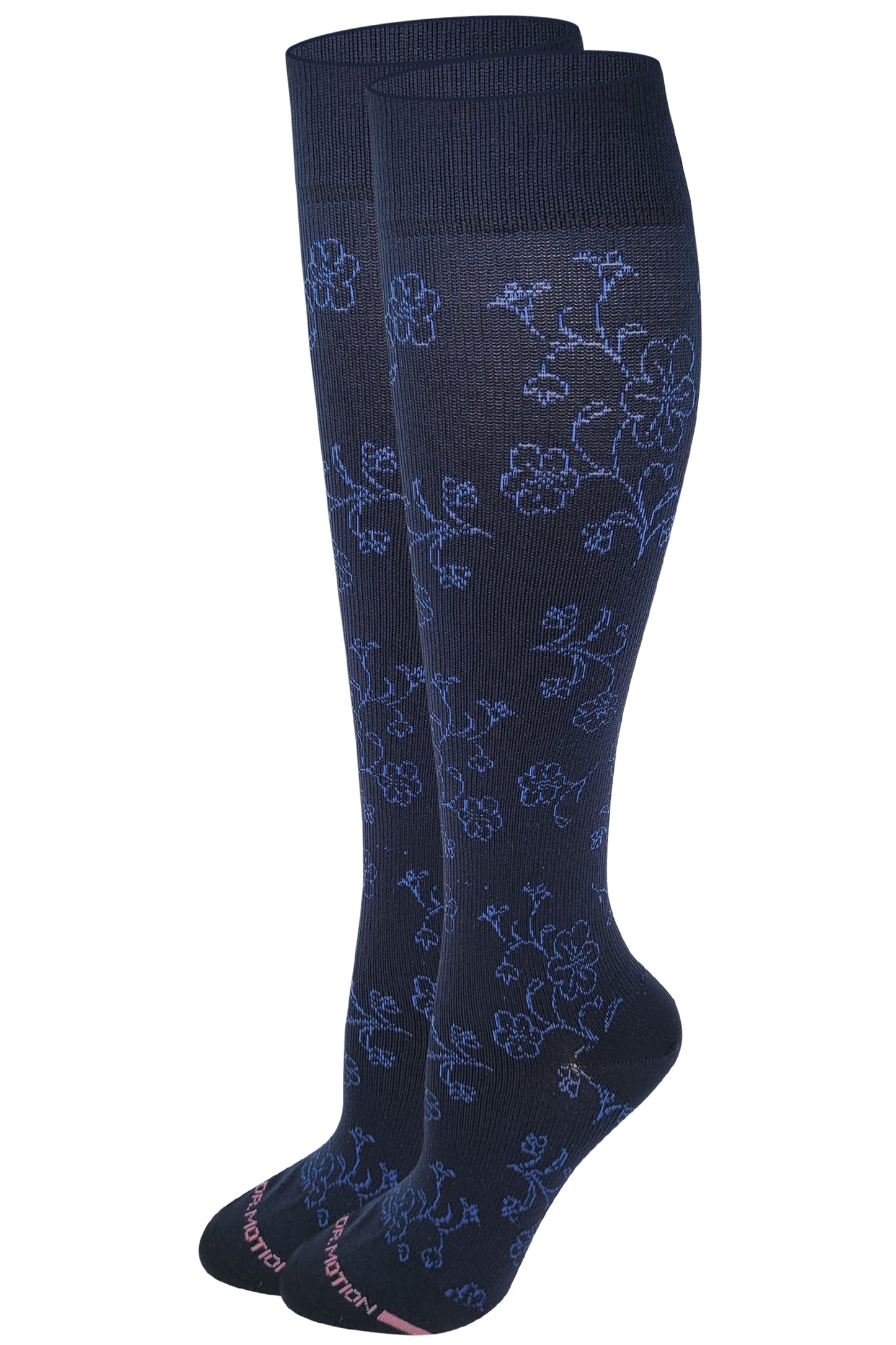 Knee High Compression Socks | Floral Pattern Design | Women's (1 Pair)