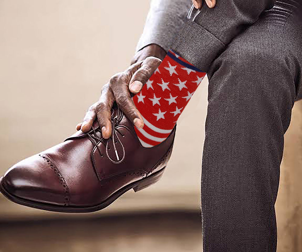 Dress Socks for Men | American Independence Day 4th of July | 12 Pairs