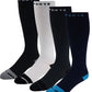 Compression Knee High Socks | Solid Colors Nylon Sports Athletes | Unisex (4 Pairs)